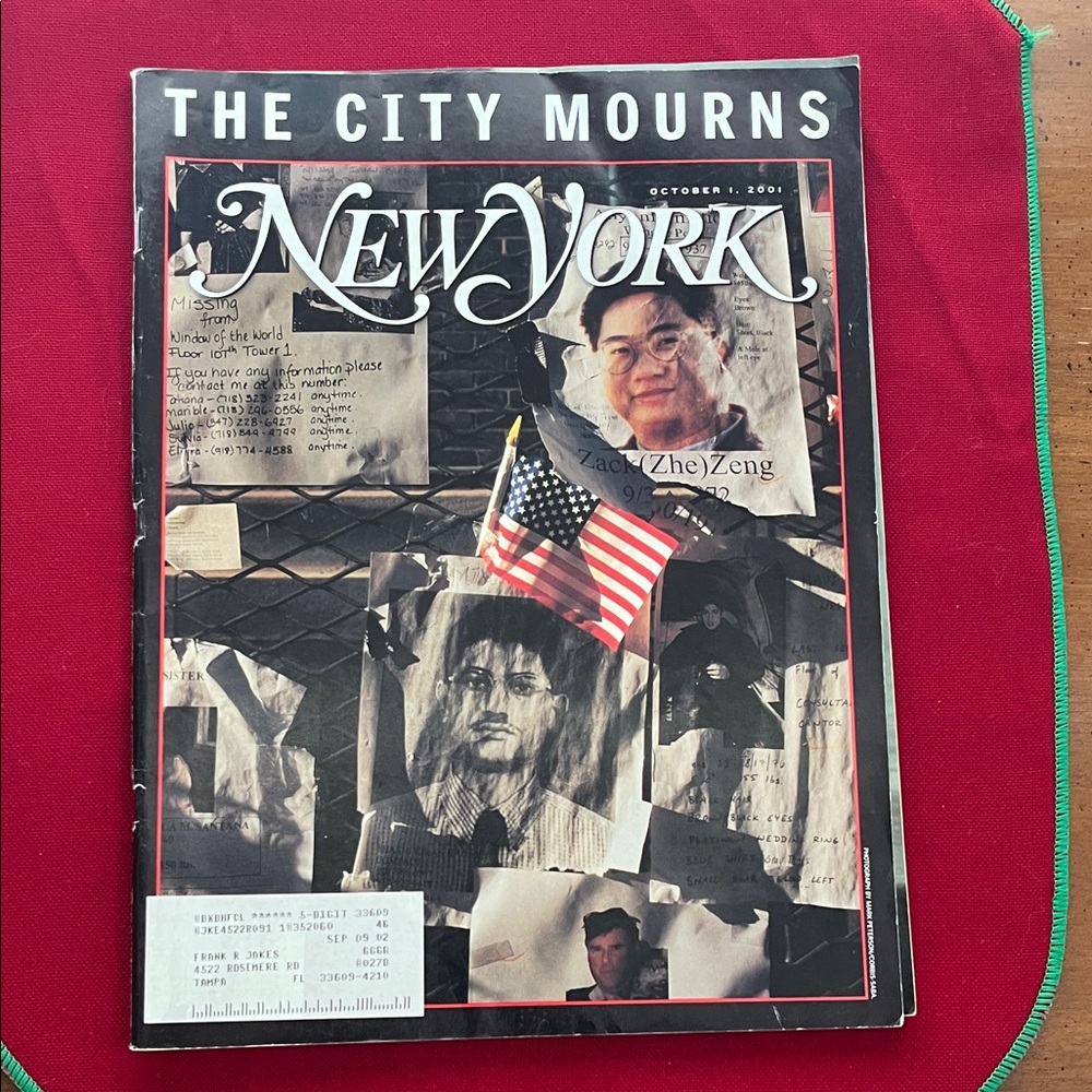 New York Magazine October 2001 Issue 911 Twin Towers